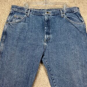 Wrangler Men's Blue Denim Jeans 42x30 Regular Fit Classic‎ Casual Comfort